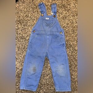 Vintage Lee Brand Blue Denim Kids Overalls size 2T